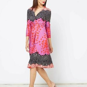 Fushia pink ISSA London wrap dress sz UK 16/ US 14
